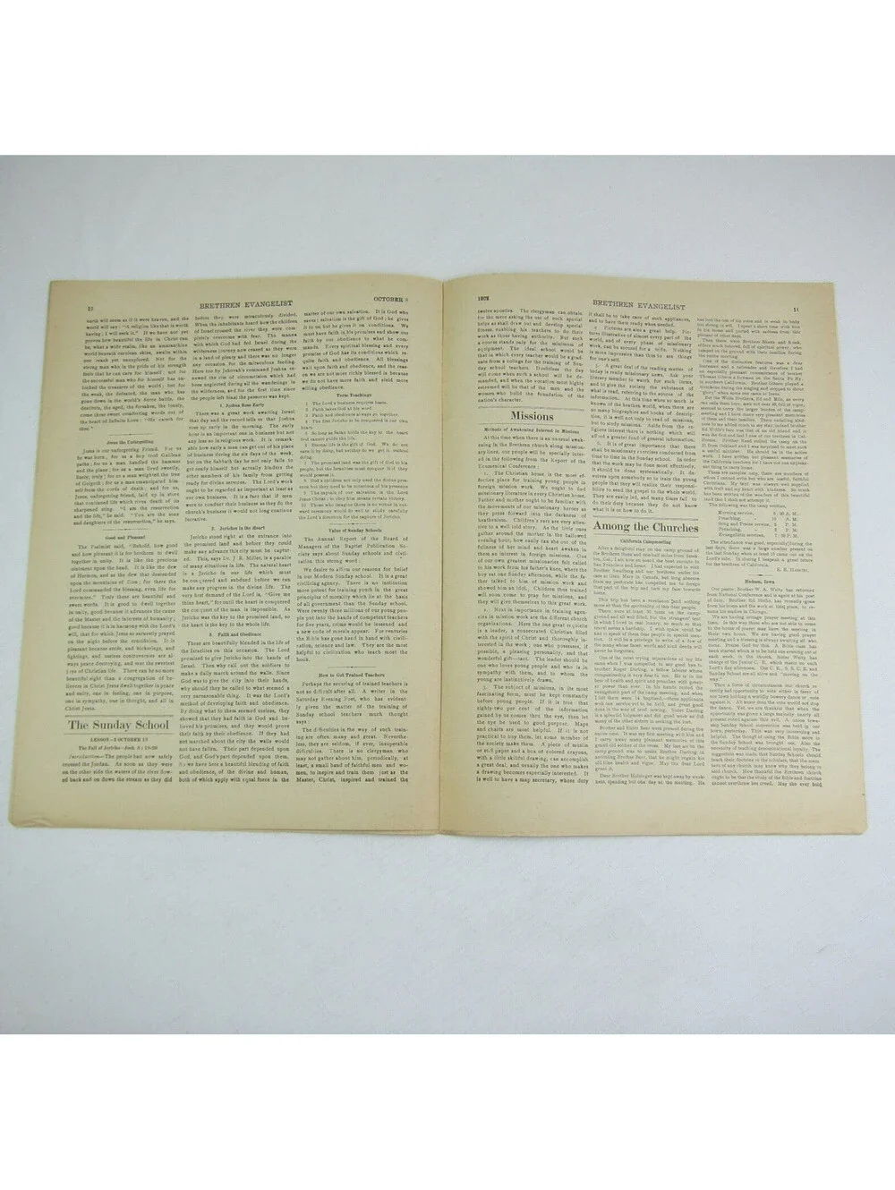Brethren Evangelist Christian Newspaper Ashland Ohio Antique October 8th 1902